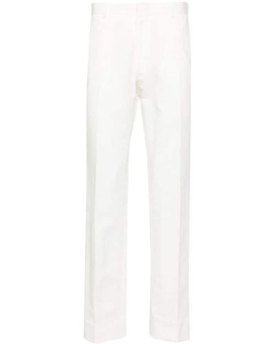 Brioni Pantalones chinos Pienza ajustados - Blanco