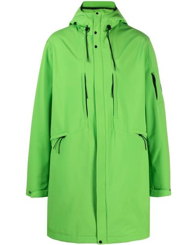 C.P. Company Lens-detail Zip-up Hooded Parka - Green