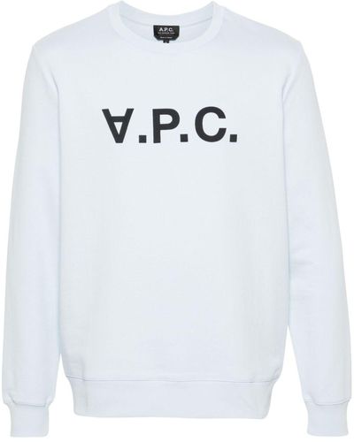 A.P.C. Sudadera con logo VPC afelpado - Blanco
