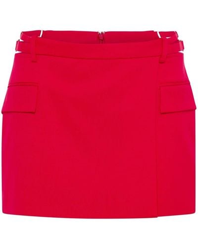 Dion Lee Minifalda cruzada con aberturas - Rojo