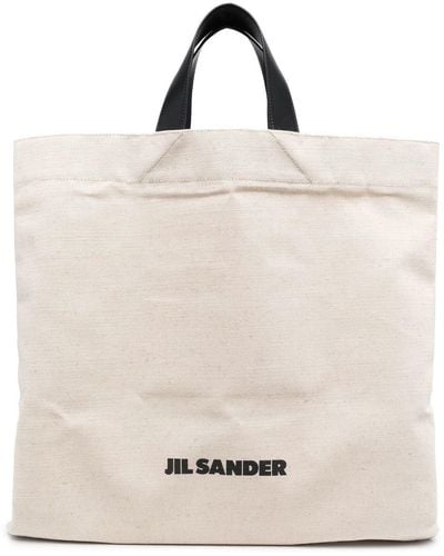 Jil Sander Bolso shopper con logo estampado - Neutro