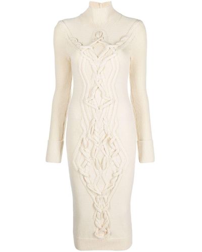 Isabel Marant Adrienne Cable-knit Midi Dress - Natural