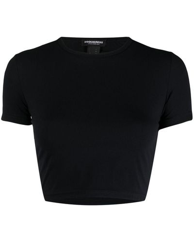 DSquared² ディースクエアード メープルリーフロゴ Tシャツ - ブラック
