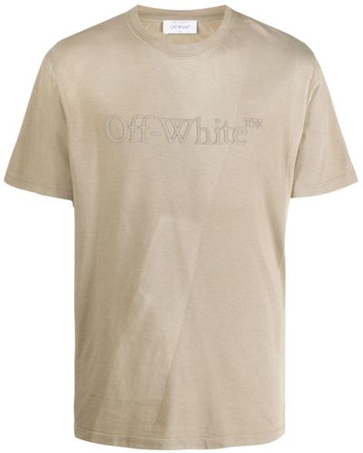 Off-White c/o Virgil Abloh ロゴ Tシャツ - ナチュラル