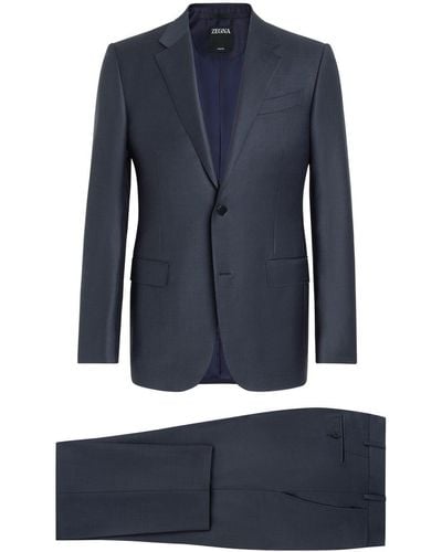 Zegna Einreihiger Anzug - Blau