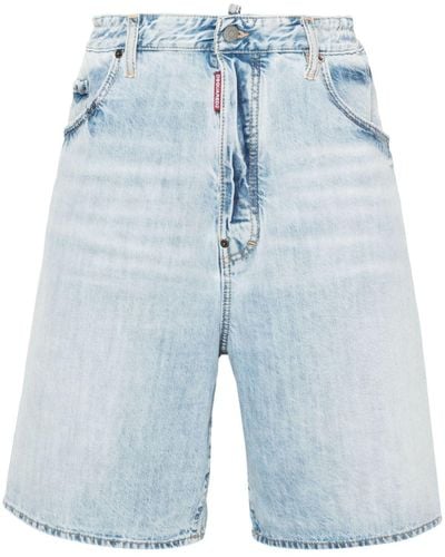 DSquared² Light Palm Beach Jeans-Shorts - Blau