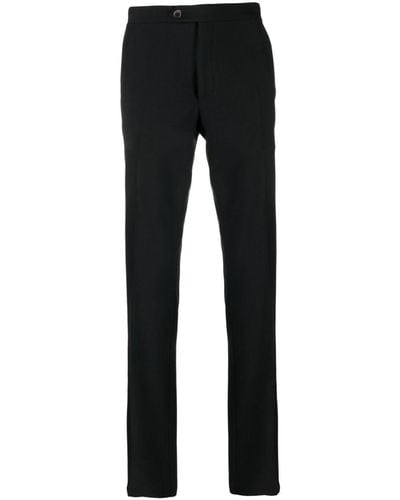 Corneliani Tailored Slim-cut Wool Trousers - Black