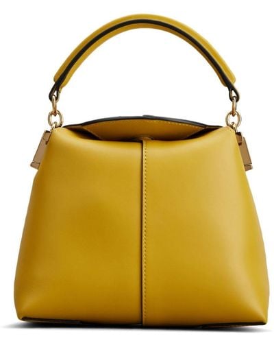 Tod's Micro T Case Leather Tote Bag - Yellow