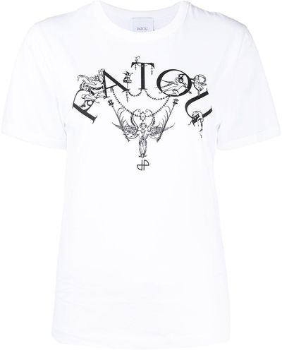 Patou T-Shirt mit Logo-Print - Weiß