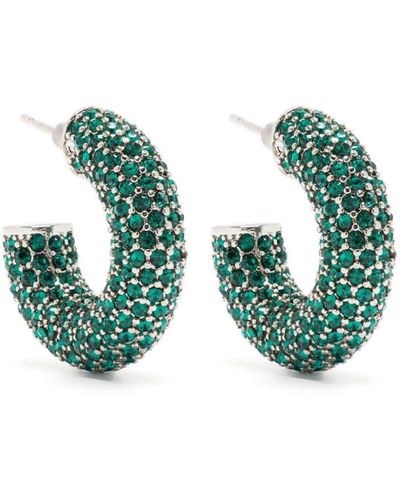 AMINA MUADDI Crystal-embellished Earrings - Green