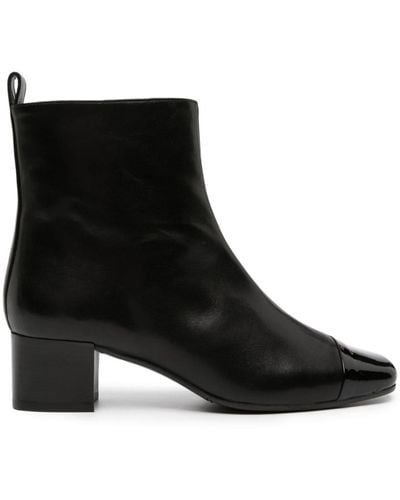 CAREL PARIS Estime 40mm Leather Ankle Boots - Black