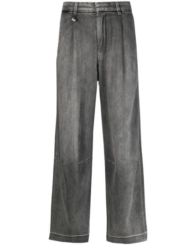 R13 Wayne Mid-rise Wide-leg Jeans - Gray