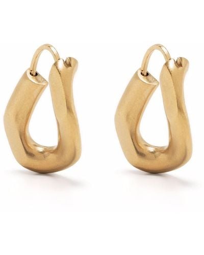 Maison Margiela Twisted Chain Earrings - Metallic