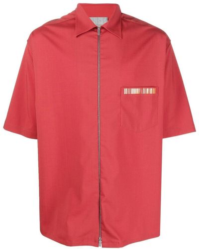 Vetements Barcode-print Short-sleeved Shirt - Red