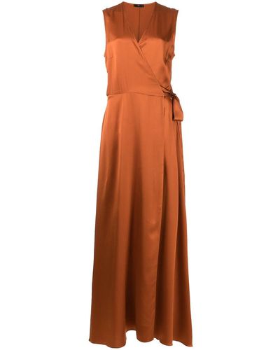 Voz Frontwards Wrap Dress - Orange