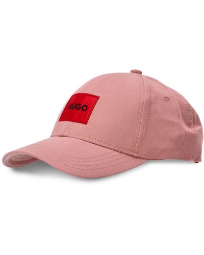 HUGO Logo-patch Baseball Cap - Pink