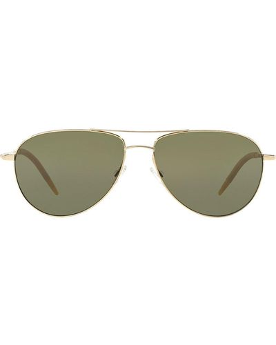 Oliver Peoples Classic Aviator Sunglasses - Metallic