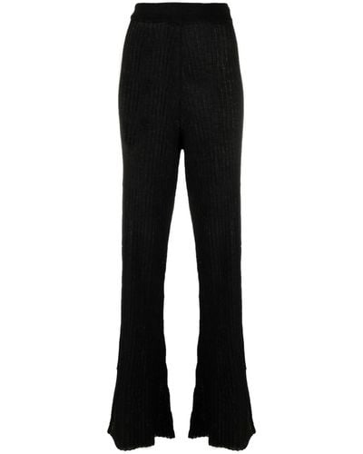 Rodebjer High-waist Flared Trousers - Black