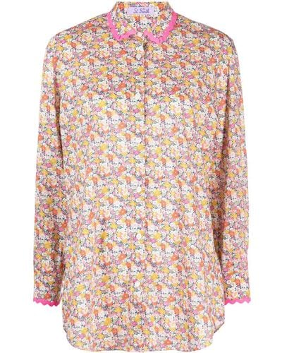 Mc2 Saint Barth Floral-print Cotton Shirt - Pink