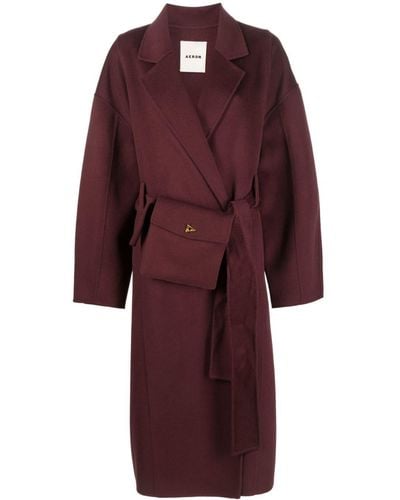 Aeron Hutton Belted Coat - Rood