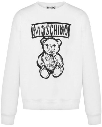Moschino Sweatshirt mit Teddy-Print - Weiß