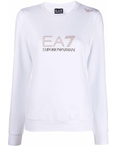 EA7 スタッズ ロングtシャツ - ホワイト