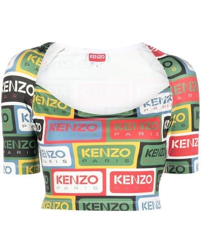 KENZO Top Met Logoprint - Blauw