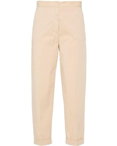 Antonelli Poplin Cropped Trousers - Natural