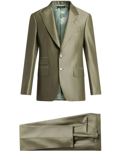 Tom Ford Traje recto con botones - Verde