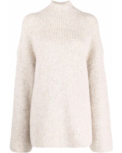 Nanushka High-neck Alpaca-wool Blend Sweater - Natural