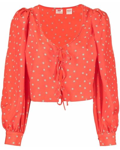 Levi's Bluse mit Blumen-Print - Orange