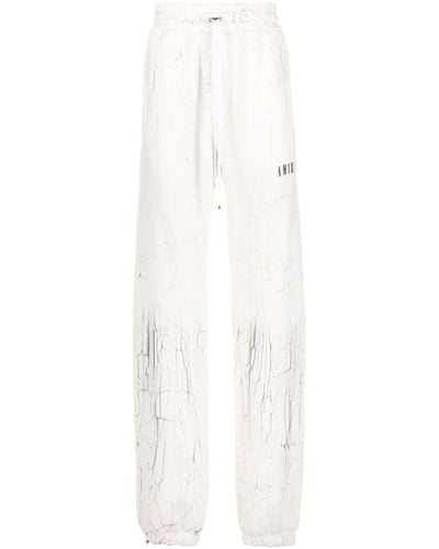 Amiri Cracked-print Track Pants - White