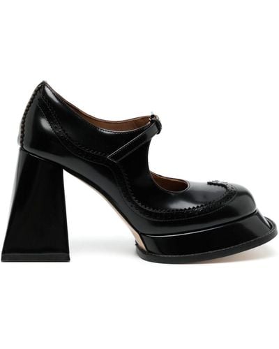 ShuShu/Tong 105mm Patent Leather Mary Jane Court Shoes - Black