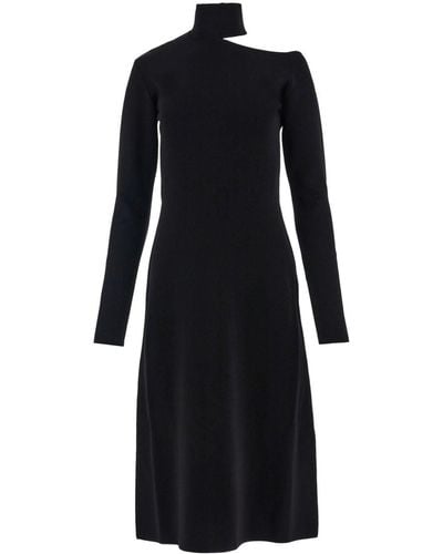 Ferragamo Abito midi con cut-out - Nero