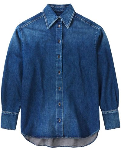 Closed Camicia denim a maniche lunghe - Blu