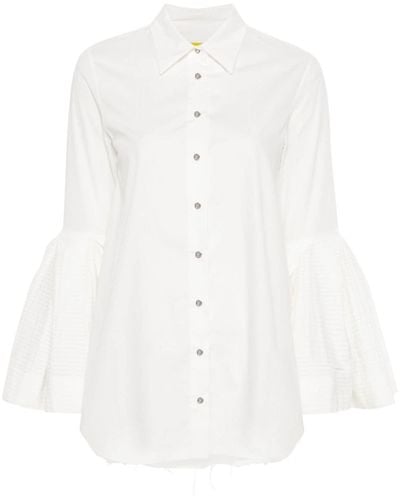 Marques'Almeida Hemd mit breiten Manschetten - Weiß