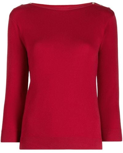 agnès b. Badiane Fine-knit Sweater - Red