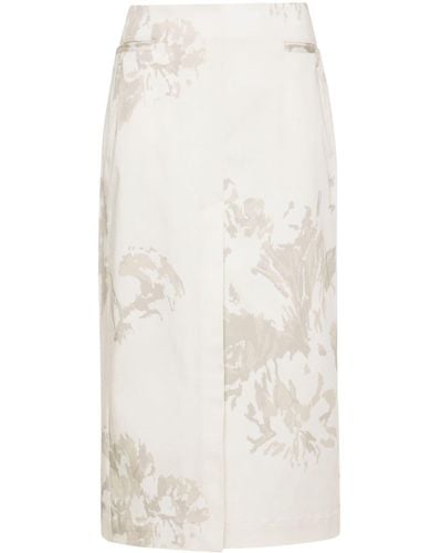 Remain Floral-print Midi Skirt - White