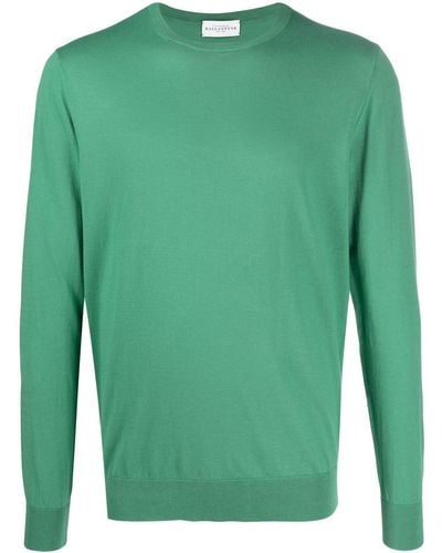 Ballantyne Round-neck Cotton Cardigan - Green
