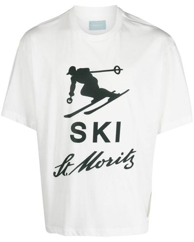 Bally T-shirt Ski à imprimé graphique - Blanc