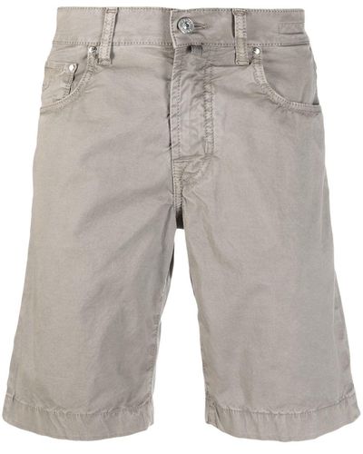Jacob Cohen Logo-patch Stretch Bermuda Shorts - Grey