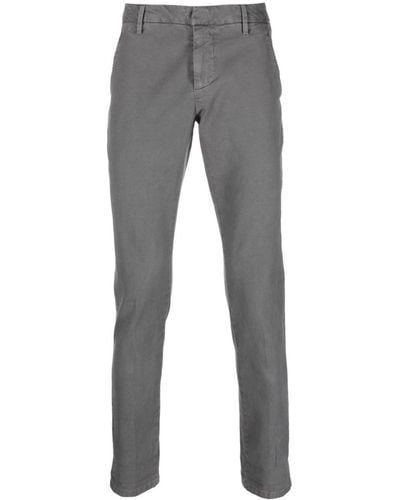 Dondup Tapered-leg Chino Pants - Grey