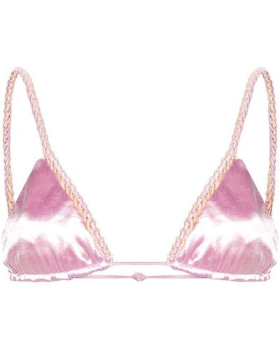 Isa Boulder Top de bikini Exclusive con diseño triangular - Rosa
