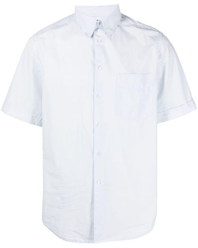 Aspesi Lightweight Cotton Shorts Sleeve Poplin Shirt - White