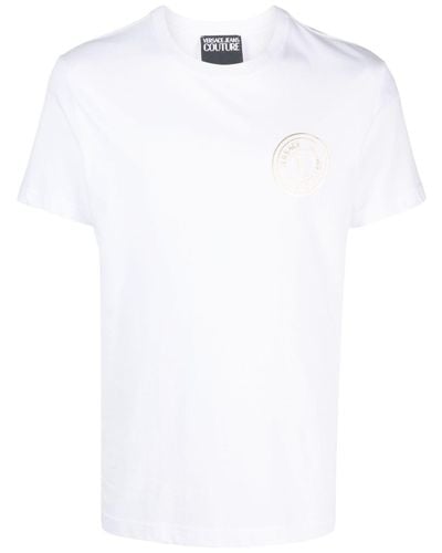 Versace T-Shirt mit Logo-Print - Weiß