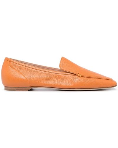 Rupert Sanderson Square-toe Leather Loafers - Orange