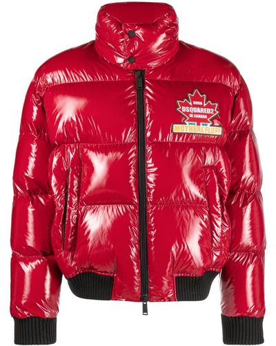 DSquared² Piumino glossy puff - Rosso