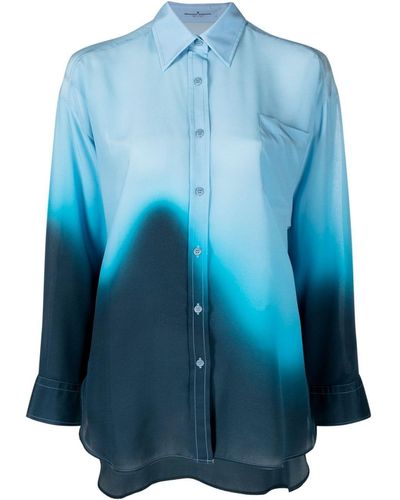 Ermanno Scervino Camicia con stampa sfumata - Blu