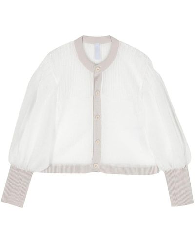 CFCL Cardigan semi trasparente - Bianco