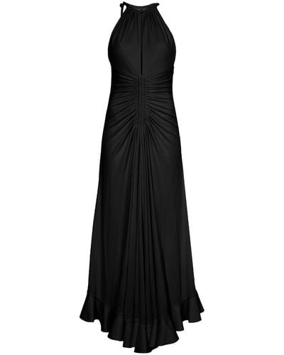 Proenza Schouler Halterneck Draped Jersey Dress - Black